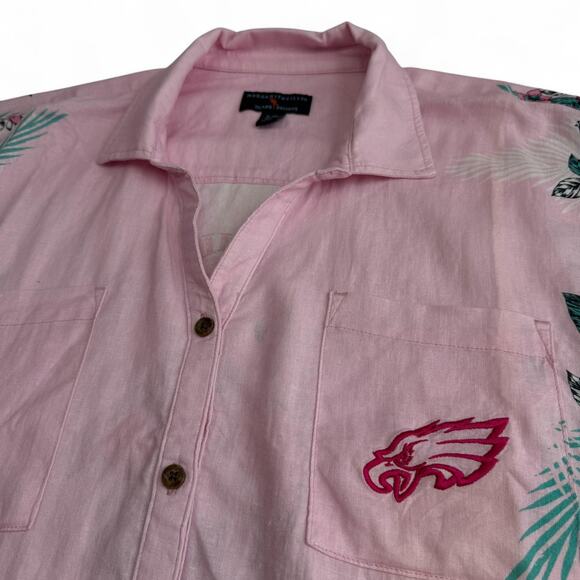 Philadelphia Eagles Shirt Womens XL Pink NFL Football Margaritaville Floral - Picture 2 of 15
